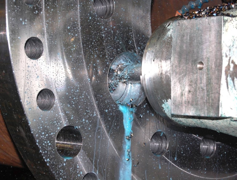Machining industrial flange or component fabrication