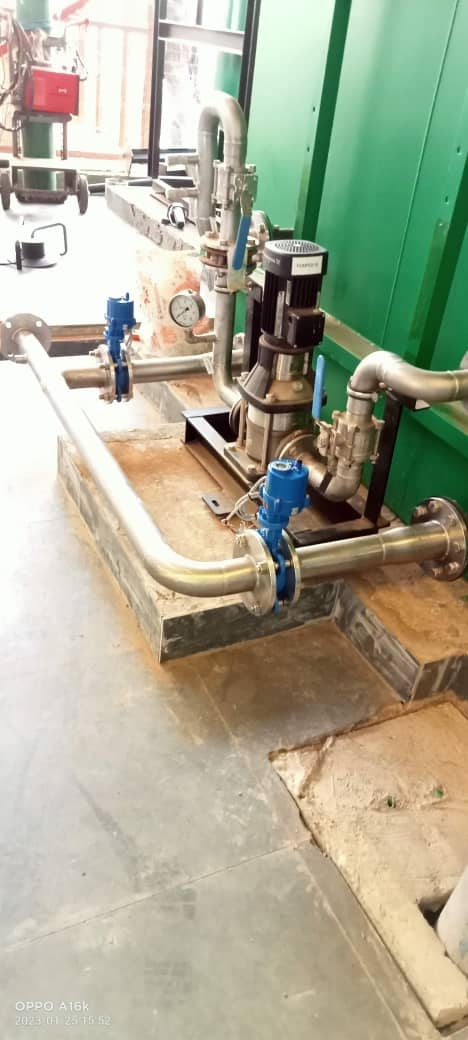 Close up view of floor level utility machinery track